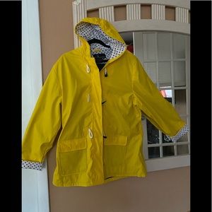 iS Apparel, fully lined, zip-up hooded raincoat!!